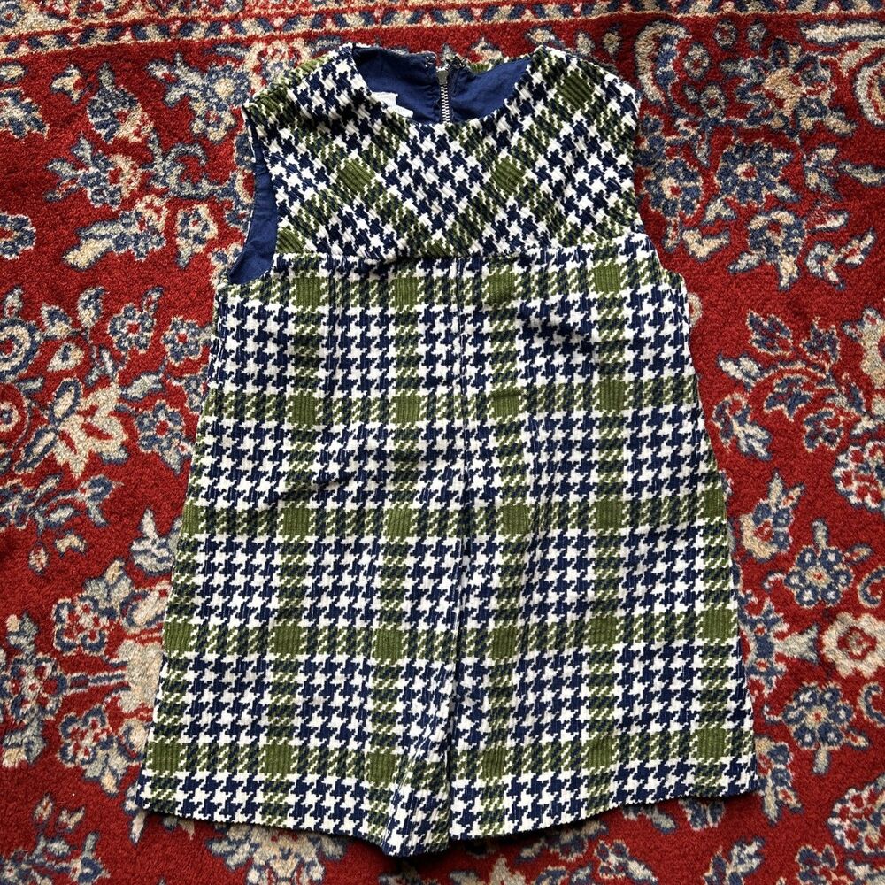 Vtg 70s Cinderella Girls Dress Sz 4 Knit Sweater Retro Corduroy